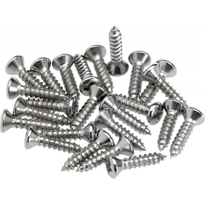 FENDER PICKGUARD/CONTROL PLATE MOUNTING SCREWS (24) (CHROME)