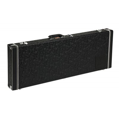 WAYLON JENNINGS STRAT-TELE CASE BLACK TOOLED LEATHER