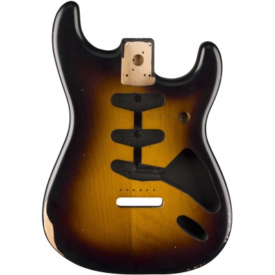 ROAD WORN 50'S STRATOCASTER SSS ALDER BODY, 2-TONE SUNBURST