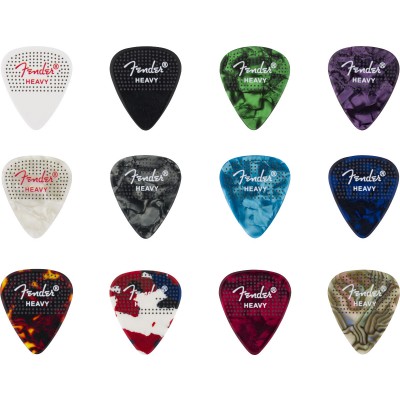 351 Dotted Celluloid Picks, 12-Pack, Heavy