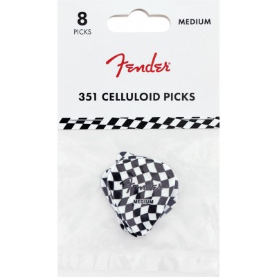 351 CELLULOID PICKS, CHECKERBOARD, (8)