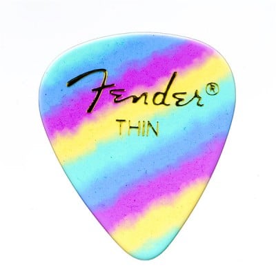 Fender Médiators Premium Forme Standard, Thin, Rainbow, Par 12 