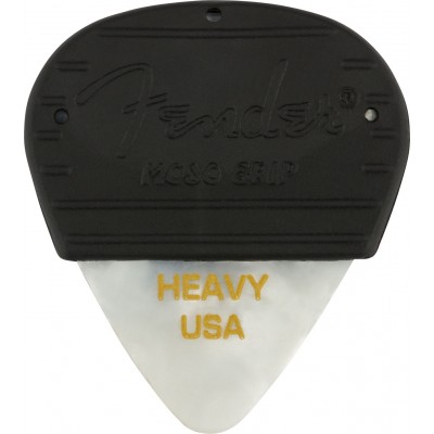 FENDER MOJO GRIP PICKS, CELLULOID, HEAVY, 3-PACK, WHITE MOTO