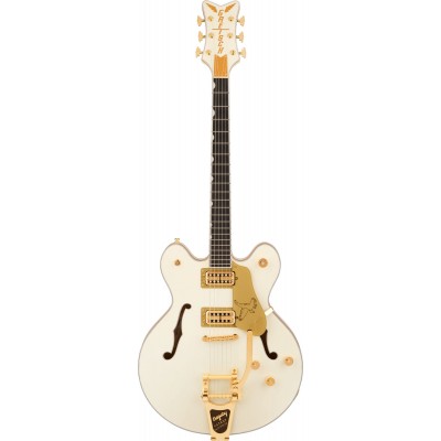 Falcon Center Block LTD with String-Thru Bigsby and Gold Hardware EBO Vintage White
