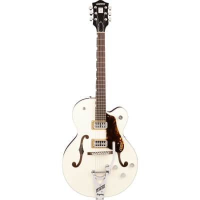 GRETSCH GUITARS G6118T PLAYERS EDITION ANNIVERSARY HOLLOW BODY WITH STRING-THRU BIGSBY RW, TWO-TONE VINTAGE WHITE/WA