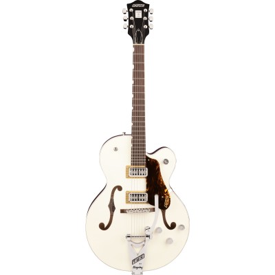 GRETSCH GUITARS G6118T PLAYERS EDITION ANNIVERSARY HOLLOW BODY WITH STRING-THRU BIGSBY RW, TWO-TONE VINTAGE WHITE-WA