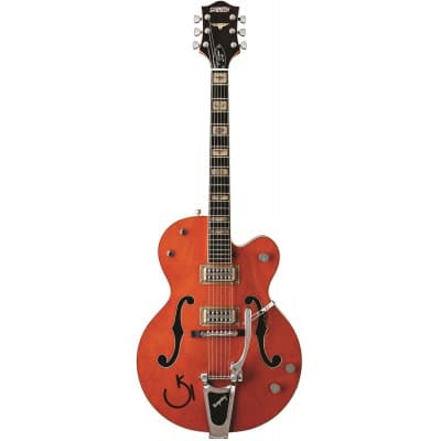 GRETSCH GUITARS G6120RHH REVEREND HORTON HEAT SIGNATURE HOLLOW BODY WITH BIGSBY EBO, ORANGE STAIN, LACQUER