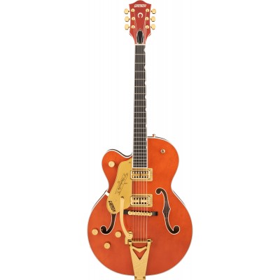 GRETSCH GUITARS G6120TG-LH PLAYERS EDITION NASHVILLE HOLLOW BODY WITH STRING-THRU BIGSBY AND GOLD HARDWARE, LHED EBO