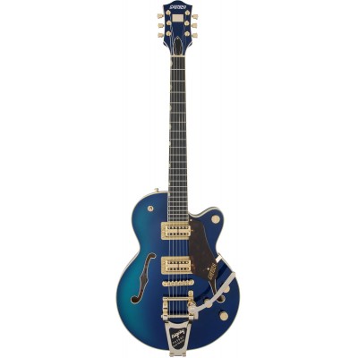GRETSCH GUITARS G6659TG PLAYERS EDITION BROADKASTER JR. CENTER BLOCK SINGLE-CUT WITH STRING-THRU BIGSBY AND GOLD HAR
