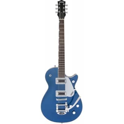 GRETSCH GUITARS G5230T ELECTROMATIC JET FT SINGLE-CUT WITH BIGSBY, BLACK WLNT, ALEUTIAN BLUE