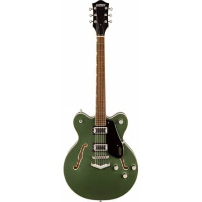 G5622 ELECTROMATIC CENTER BLOCK DOUBLE-CUT WITH V-STOPTAIL, LRL, OLIVE METALLIC