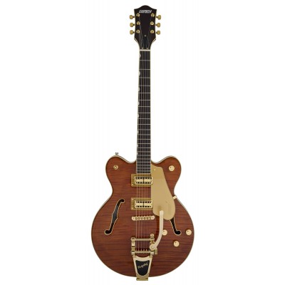 GRETSCH GUITARS Electromatic Ltd Flame Okoume Broadkaster Double-Cut With Bigsby Rw Roundup Orange