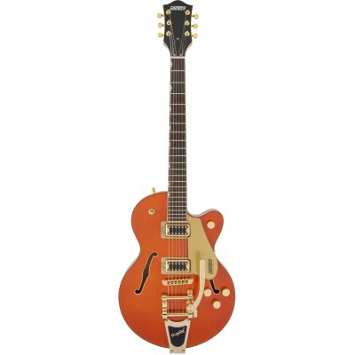 GRETSCH GUITARS G5655TG ELECTROMATIC CENTER BLOCK JR. SINGLE-CUT WITH BIGSBY AND GOLD HARDWARE LRL, ORANGE STAIN