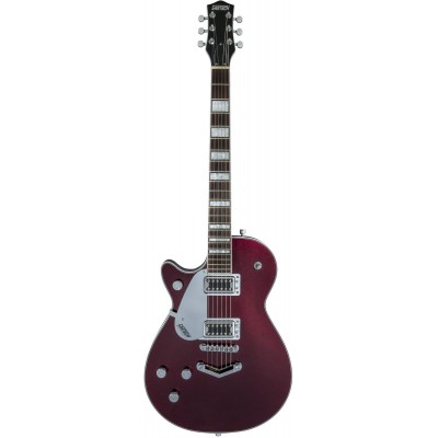 G5220LH ELECTROMATIC JET BT SINGLE-CUT WITH V-STOPTAIL, LHED, BLACK WLNT, DARK CHERRY METALLIC