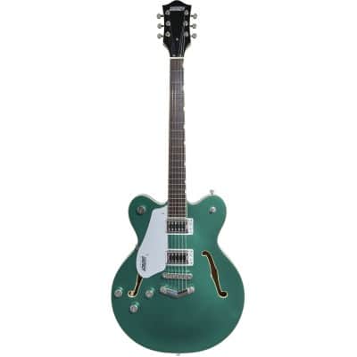 G5622LH ELECTROMATIC CENTER BLOCK DOUBLE-CUT WITH V-STOPTAIL, LHED LRL, GEORGIA GREEN