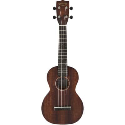 g9110 concert standard ukulele with gig bag ovkgl, vintage mahogany stain
