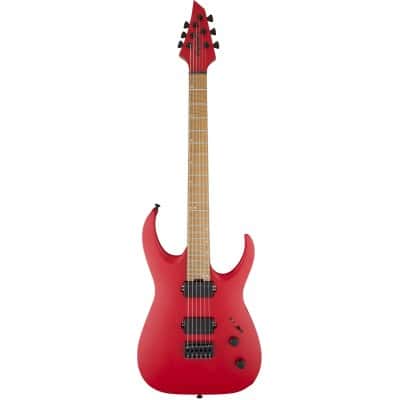 Jackson Guitars Usa Signature Misha Mansoor Juggernaut Ht6 Caramelized Flame Maple Fingerboard Satin Red