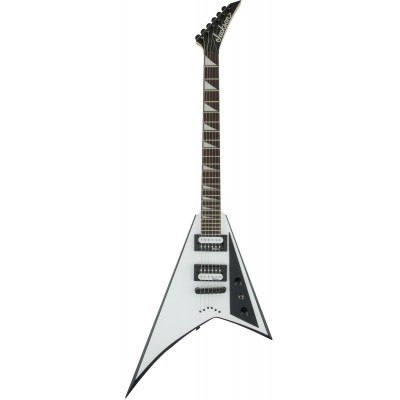 JS RHOADS JS32T, AMARANTH FINGERBOARD, WHITE WITH BLACK BEVELS