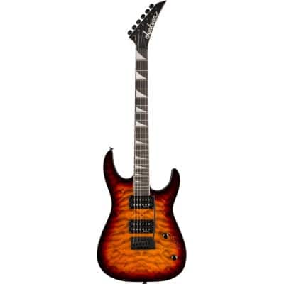 JACKSON GUITARS JS SERIES DINKY JS20 DKQ 2PT, AMARANTH FINGERBOARD, TRANSPARENT TOBACCO BURST