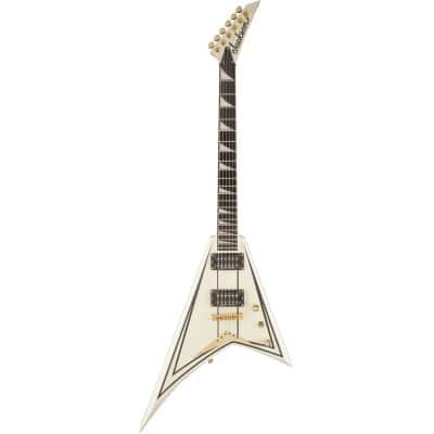 JACKSON GUITARS PRO RHOADS RRT-3 EBO, IVORY WITH BLACK PINSTRIPES