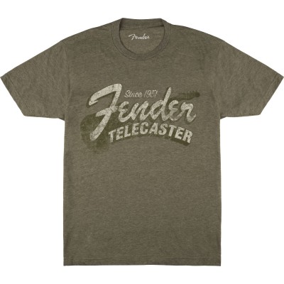 FENDER SINCE 1951 TELECASTER T-SHIRT, MILITARY HEATHER GREEN, S