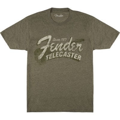 FENDER SINCE 1951 TELECASTER T-SHIRT, MILITARY HEATHER GREEN, XXL