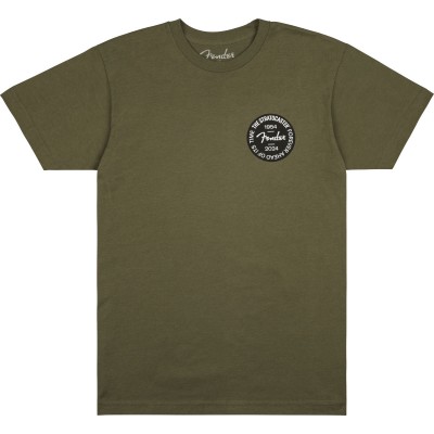Stratocaster 70Th Anni Badge Tee, Olive, M