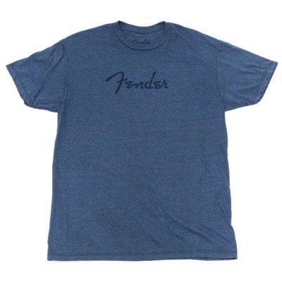 Fender Distressed Logo Premium T-shirt Indigo Et Noir - S