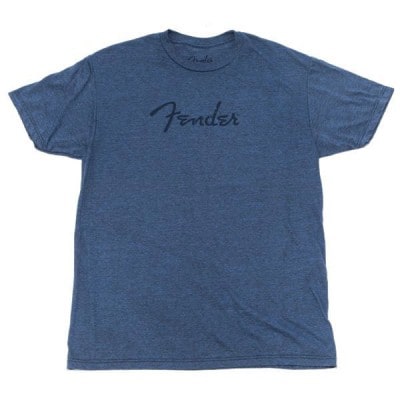 FENDER DISTRESSED LOGO PREMIUM T-SHIRT, BLUE HEATHER, XL