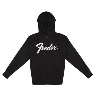 FENDER TRANSITION LOGO ZIP FRONT HOODIE BLACK L