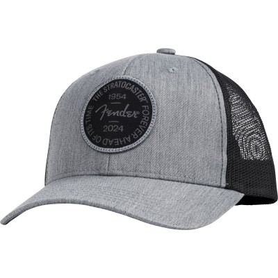 FENDER Stratocaster 70Th Anni Badge Hat, Gray Heather, One Size