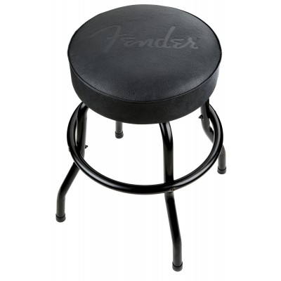 FENDER Embossed Black Logo Barstool Black-Black 24"
