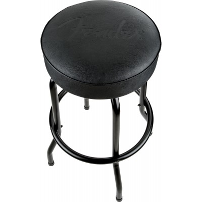 FENDER Embossed Black Logo Barstool Black-Black 30"