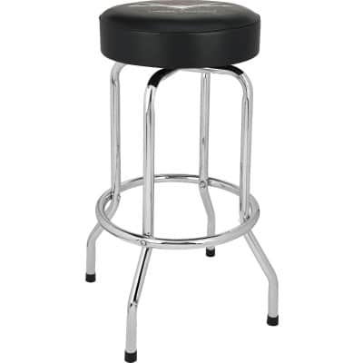 CHEVRON LOGO BARSTOOL BLACK-CHROME 30