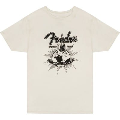 FENDER FENDER WORLD TOUR T-SHIRT VINTAGE WHITE XL