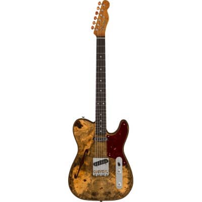 FENDER CUSTOM SHOP ARTISAN 2023 ARTISAN BUCKEYE BURL DOUBLE ESQUIRE AGED NATURAL