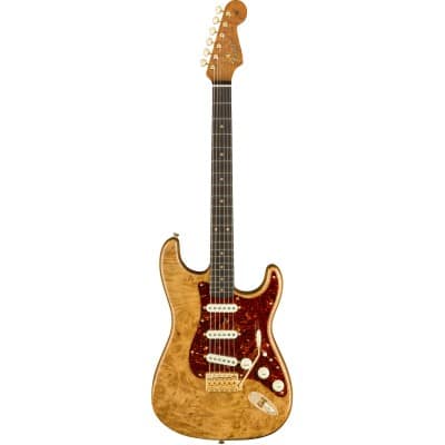 FENDER 2021 CS ARTISAN STRATOCASTER ROASTED ASH BODY WITH AAAA MAPLE BURL TOP