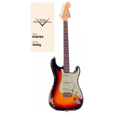 Stratocaster Michael Landau '68 Relic Bleached 3-Color Sunburst Signature Artist 2025