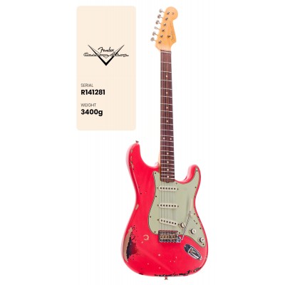 Stratocaster Michael Landau '63 FIESTA RED over 3-Color Sunburst Signature Artist 2025