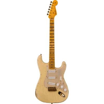 FENDER LTD \'55 BONE TONE STRAT RELIC 2A FLAME MN AGED HONEY BLONDE WITH GOLD HARDWARE