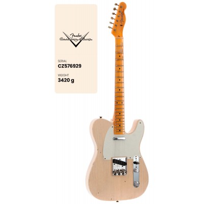 CS Telecaster 1957 MN Journeyman Relic Aged White Blonde #CZ576929