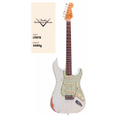 CS Stratocaster L-series LTD Heavy Relic Aged Olympic White