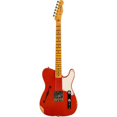 FENDER CUSTOM SHOP ESQUIRE CS LTD RED HOT - RELIC, SUPER FADED AGED CANDY APPLE RED