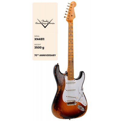 CS Stratocaster 54 LTD 70th Anni Super Heavy Relic WIDE-fade 2 Sunburst #XN4811