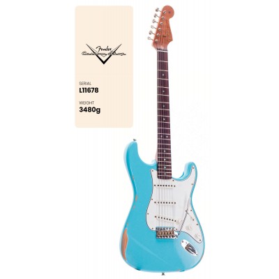 FENDER CUSTOM SHOP 63 Stratocaster Relic MN Daphne Blue