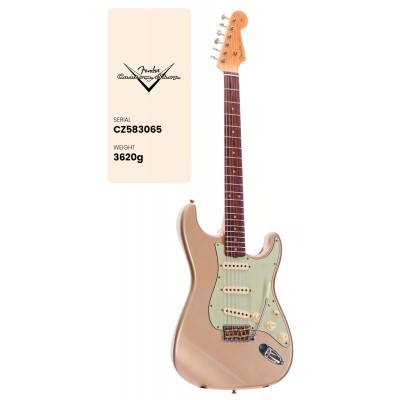 Stratocaster 59 Cs Rw Journeyman Faded Shoreline Gold