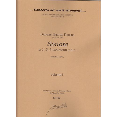 MUSEDITA FONTANA GIOVANNI BATTISTA - SONATE a 1, 2, 3 STRUMENTI e B.C
