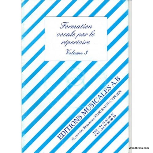 FORMATION VOCALE PAR LE REPERTOIRE VOL.3