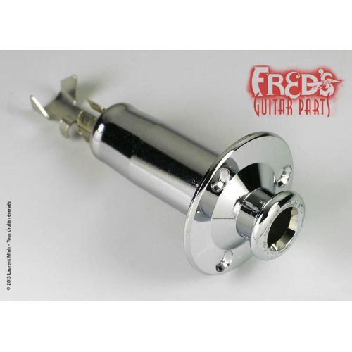 FRED’S GUITAR PARTS JACK ATTACHE COURROIE 3 VIS TYPE TAKAMINE CHROME