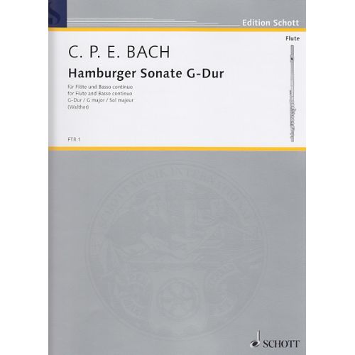 SCHOTT BACH C.P.E. - HAMBURGER SONATE G-DUR - FLUTE ET BC